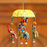 Wooden Elephant Tokri Jhoomar Decor