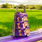 Hand Painted 3 Tier Steel Tiffin Box - Purple