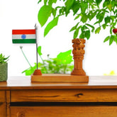 Wooden Ashoka Pillar And National Beautiful Flag set of 50 pc