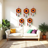 Colorful Dream Catcher Wall Hanging For Home Decor set of 5 pc