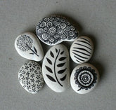 Cosmic Painting Stones Showpiece