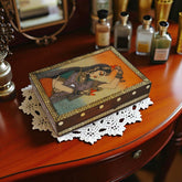 Wooden Jewellery Box With Gemstone Painting