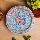 Hand Painted Spice Box With 7 Compartments - Pink