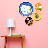 Wooden Hand Painted Wall Plates Home Décor