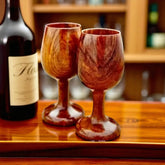 Wooden Beer Glass Set