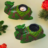 Wooden Camel Tea Light Candle Holder