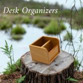 Wooden Desk Pen Holder Compartment Set of 50