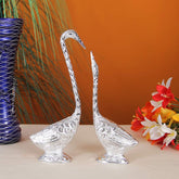 Beautiful Metal Pair Kissing Duck Showpiece - Set of 2