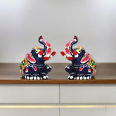 Matel Small Elephant Sitting For Showpiece