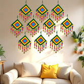Colorful Kite Hanging For Showpiece Set of 10 Pc