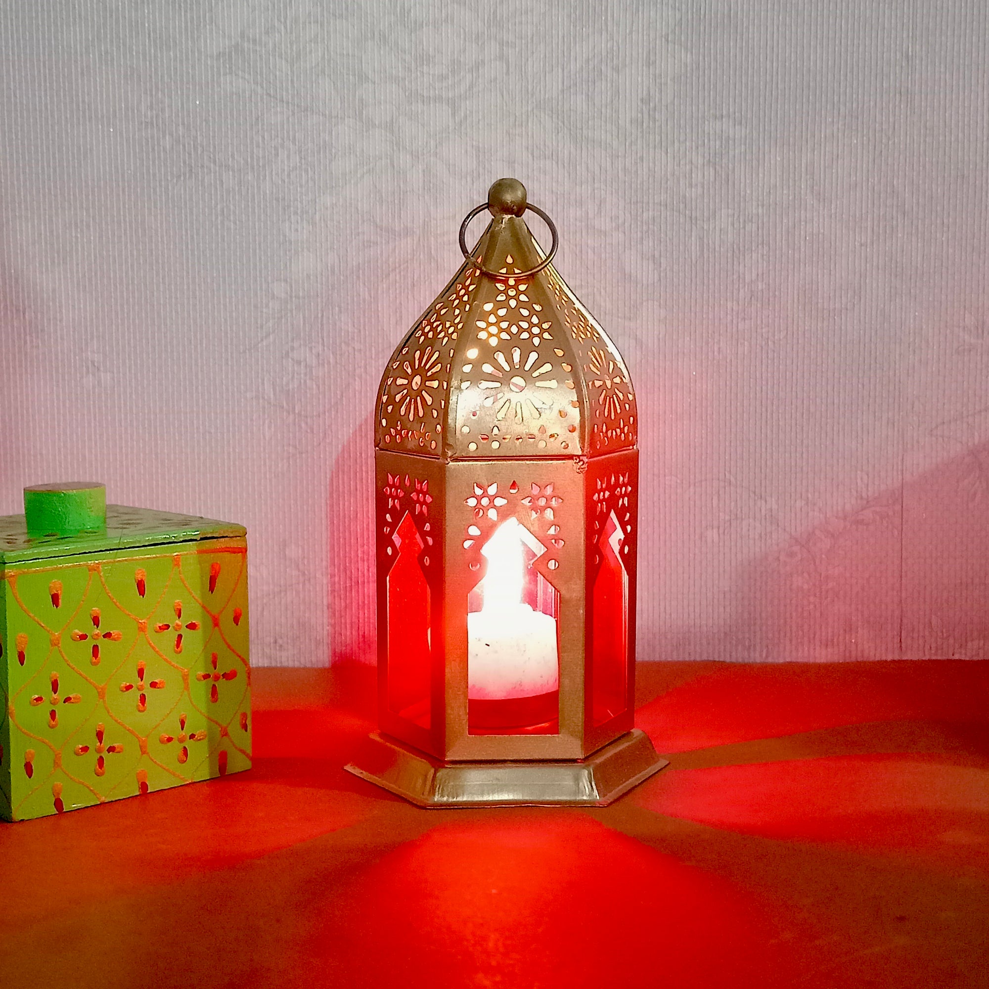 Vintage Moroccan Lantern Rustic Wedding Lighting Set of 2