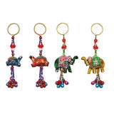 Tortoise And Elephant Key Chain Ring For Car Bike