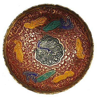 Beautiful Brass Dry Fruit Bowl Bidri Work Decorative