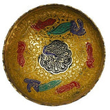 Beautiful Brass Dry Fruit Bowl Bidri Work Decorative
