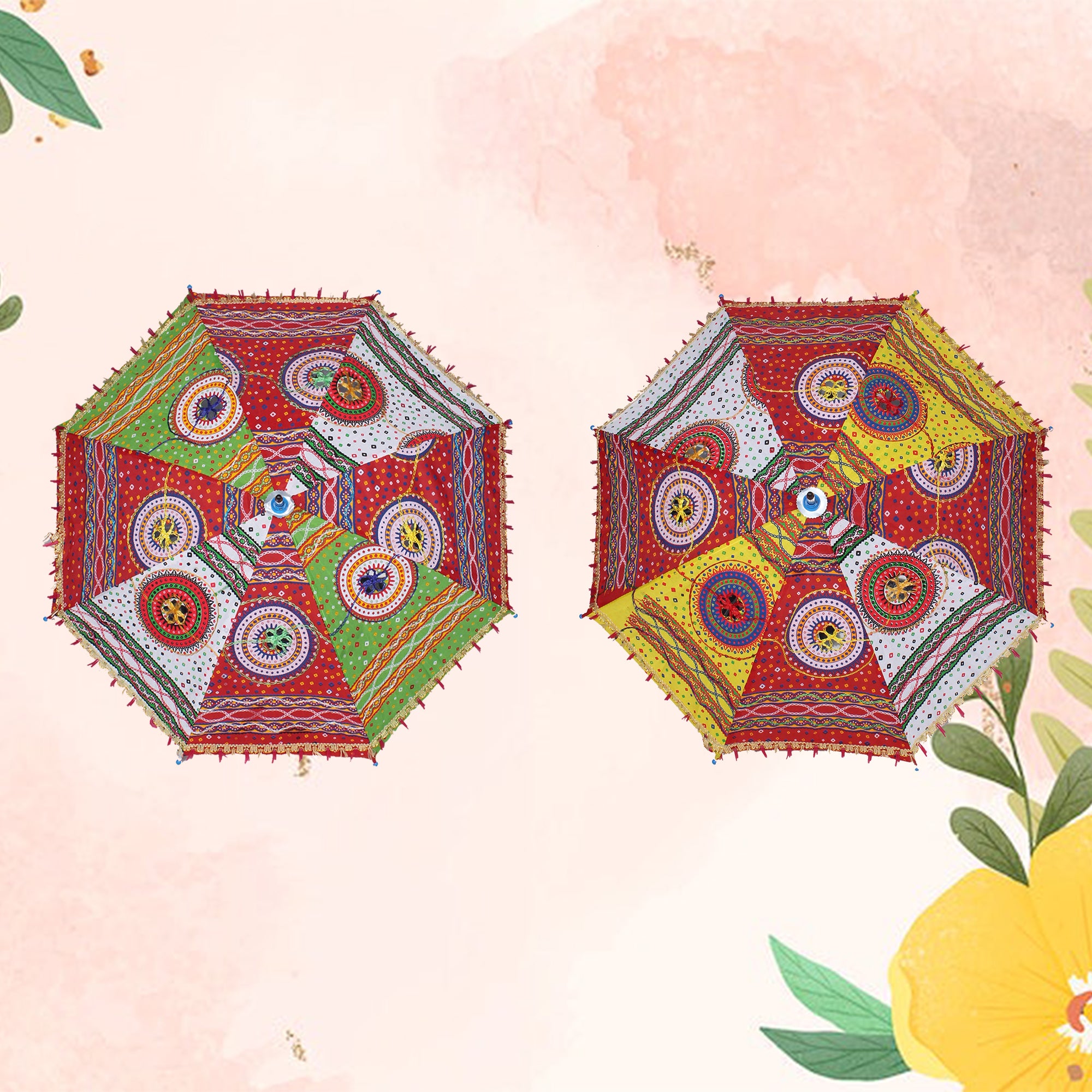 Design Rajasthani Umbrella pair  - Colourful