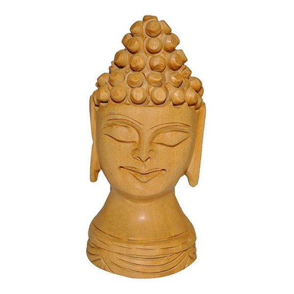 Wooden beautified Buddha Head - 3 inch