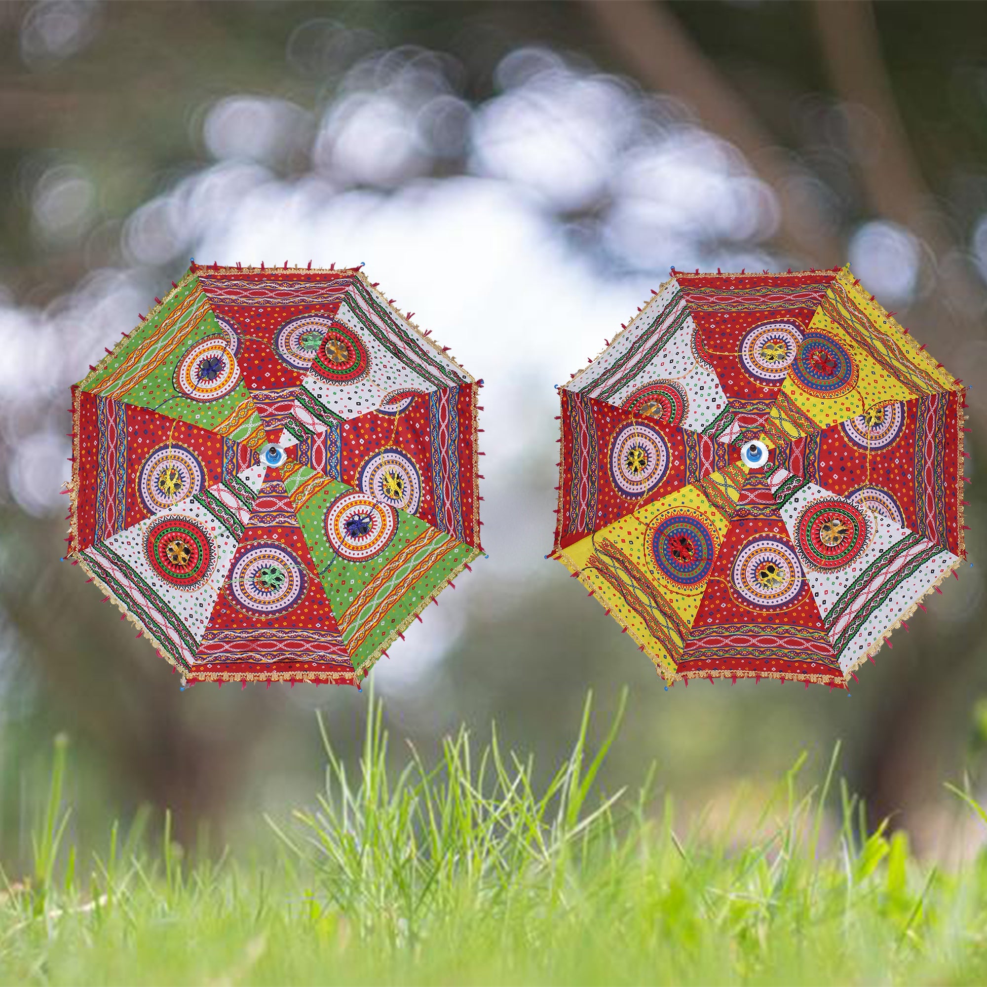 Design Rajasthani Umbrella pair  - Colourful