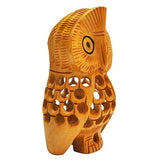 Wooden Owl Jali Antique Showpiece Set Of 5 Pcs