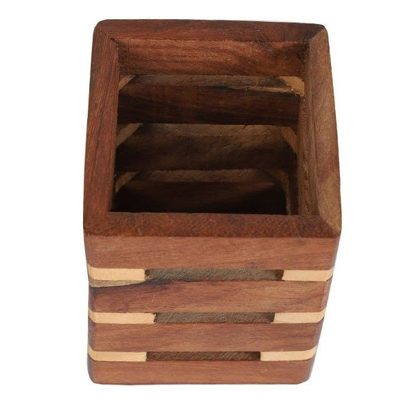 Wooden Indian Designer Pen Holder Decor