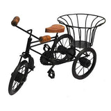Wood And Iron Cycle Rickshaw Table Top Showpiece