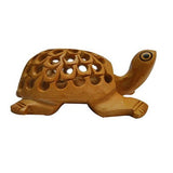 Wooden Tortoise Jali Antique Showpiece Set Of 5 Pcs
