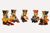 Wooden Musician Painted Babla Set of 5 In 4 Inch Multicolor