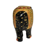 Wooden Elephant Antique Painting Showpiece Set Of 5