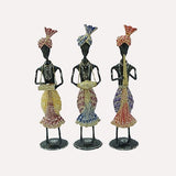 Iron Tribal Musician Sardar Dolls Showpiece Set of 3