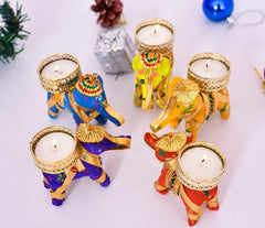 Elephant Tea Light Candle Holder Decor