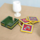 Wooden animal Hand Painted Coaster Set of 6