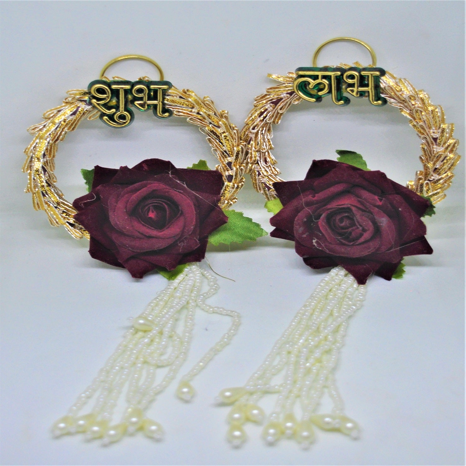 Shubh Labh Rose Flower Wall Hanging