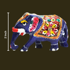 Beautiful Small Elephant Statue Trunk Down Showpiece - 1 Pair