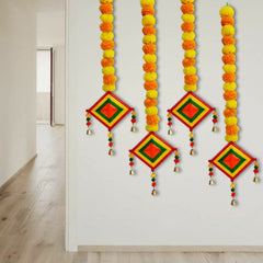 Colorful Kite Hanging Decoration For Home set of 4 pc