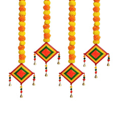 Colorful Kite Hanging Decoration For Home set of 4 pc