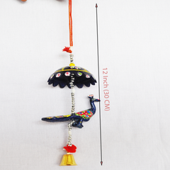 Peocock Hanging Jhoomer Dream Catcher Set of 10 pcs - Multicolour