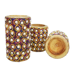 Wooden Tea Light Candle Holder Set of 3 - White