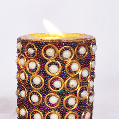 Wooden Tea Light Candle Holder Set of 3 - White