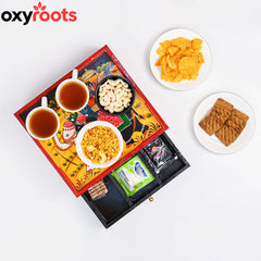 Wooden Drawer With Tray Small Sturdy Serving Tea