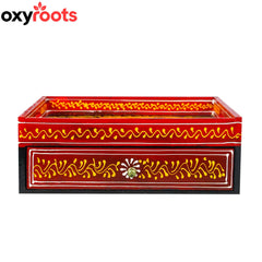 Wooden Drawer With Tray Small Sturdy Serving Tea