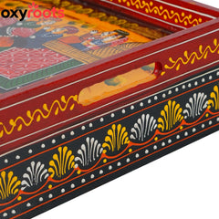 Wooden Drawer With Tray Small Sturdy Serving Tea