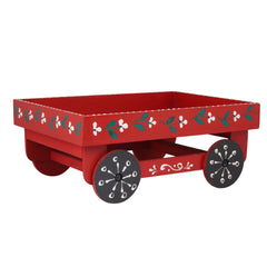 Wooden Handpained Tea Thela Serving Table Trolley