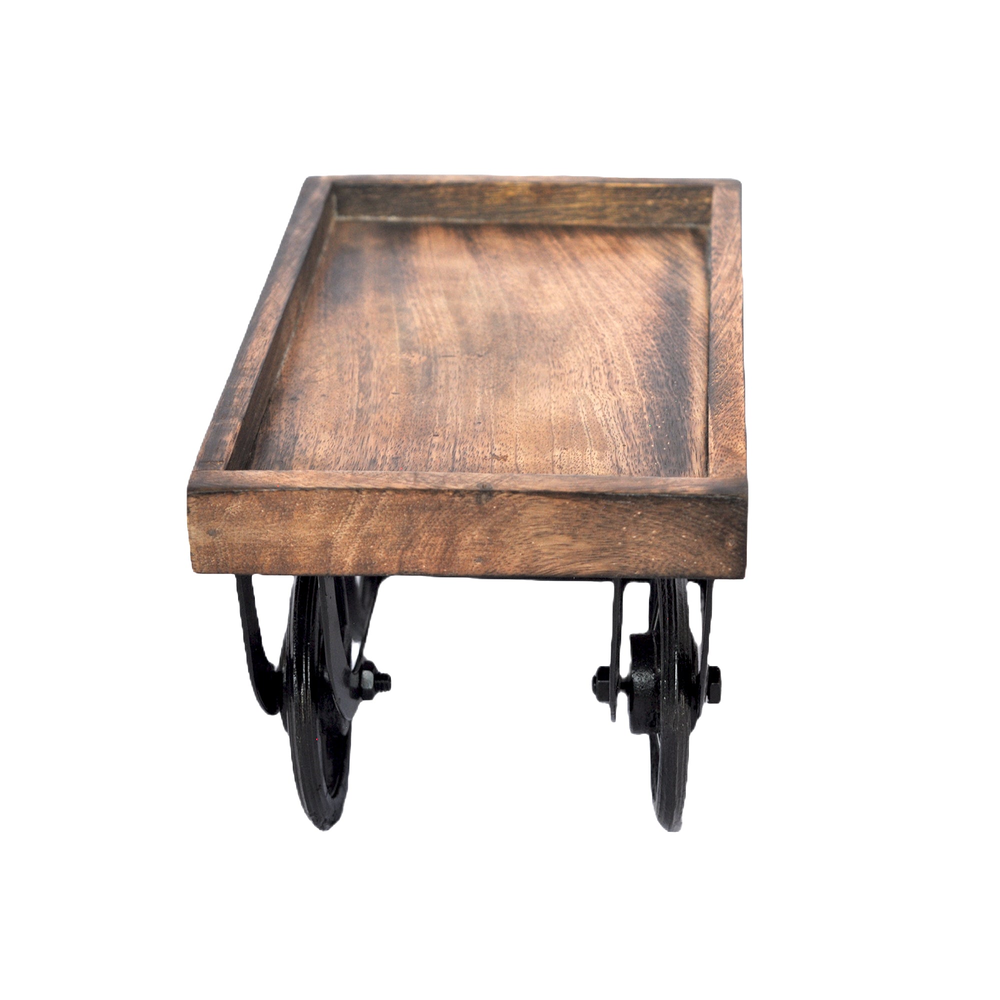 Wooden Handpained Tea Thela Serving Table Trolley