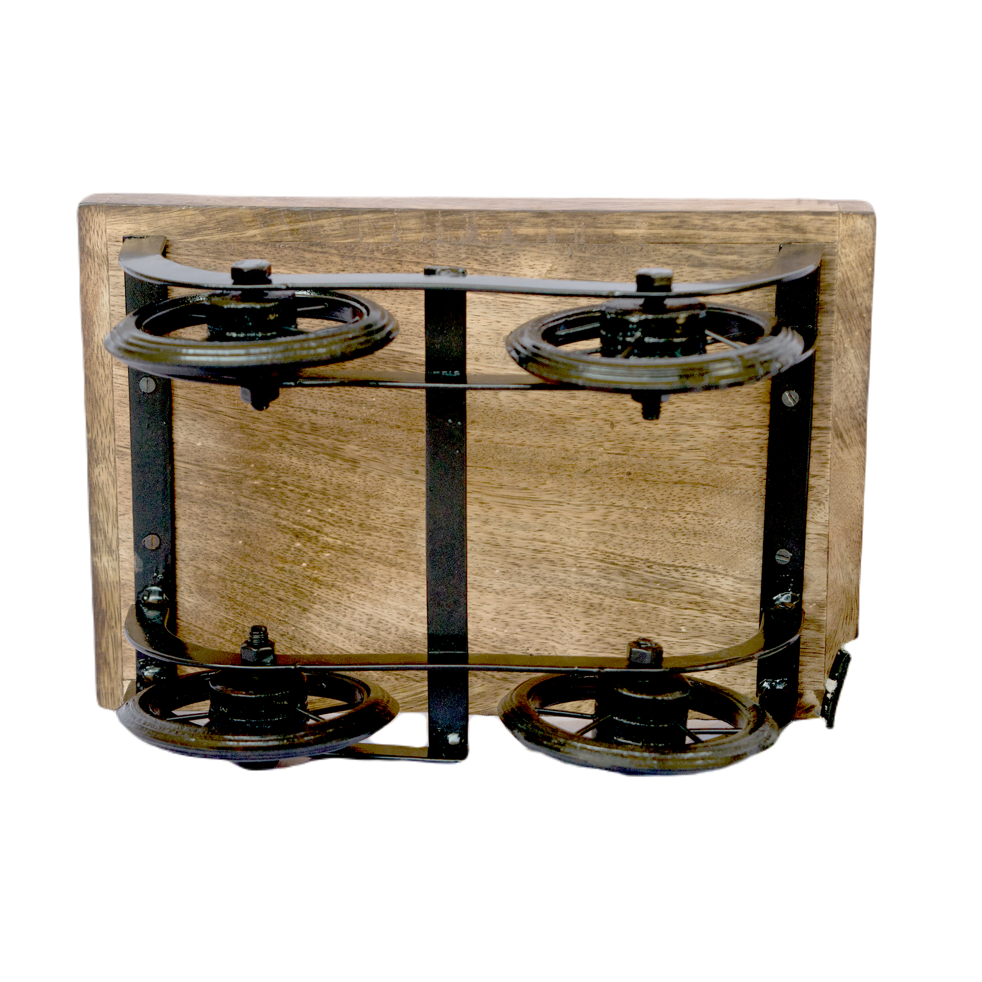 Wooden Handpained Tea Thela Serving Table Trolley