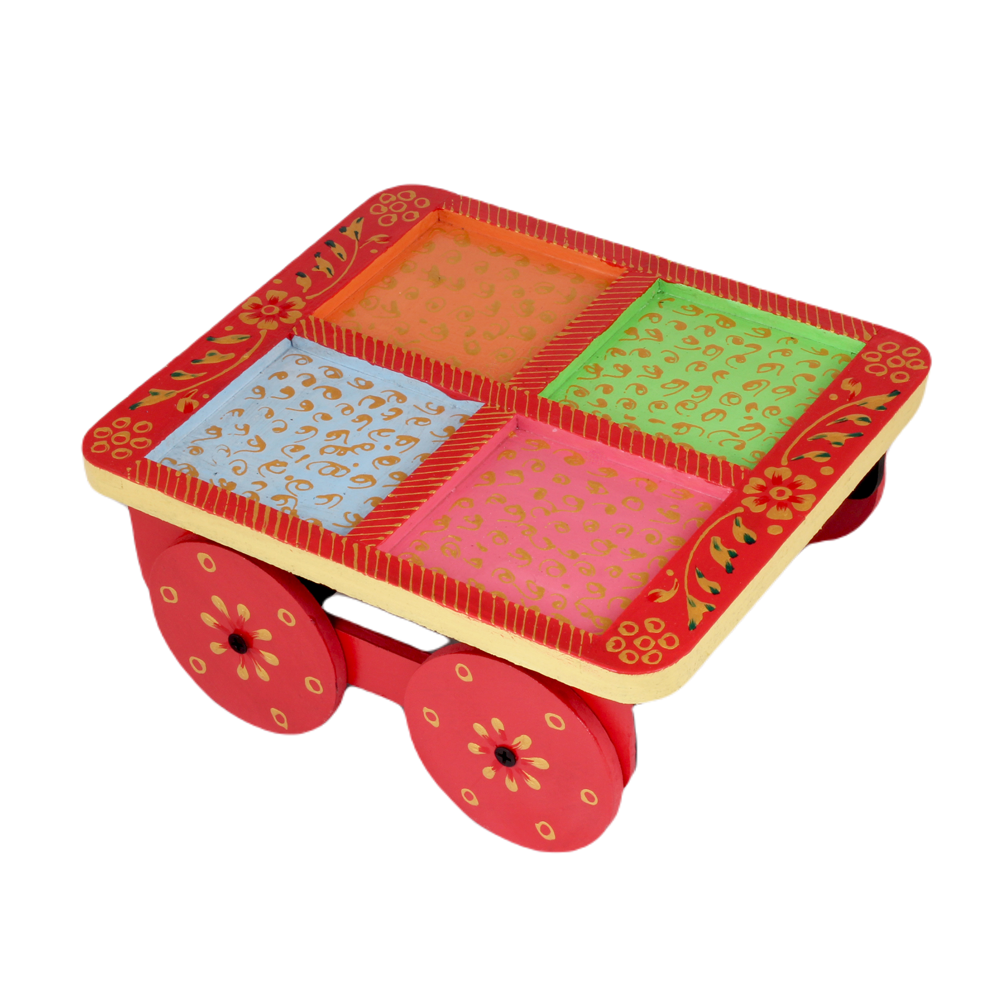 Dry Fruit Cart Shape With Trolley Cart