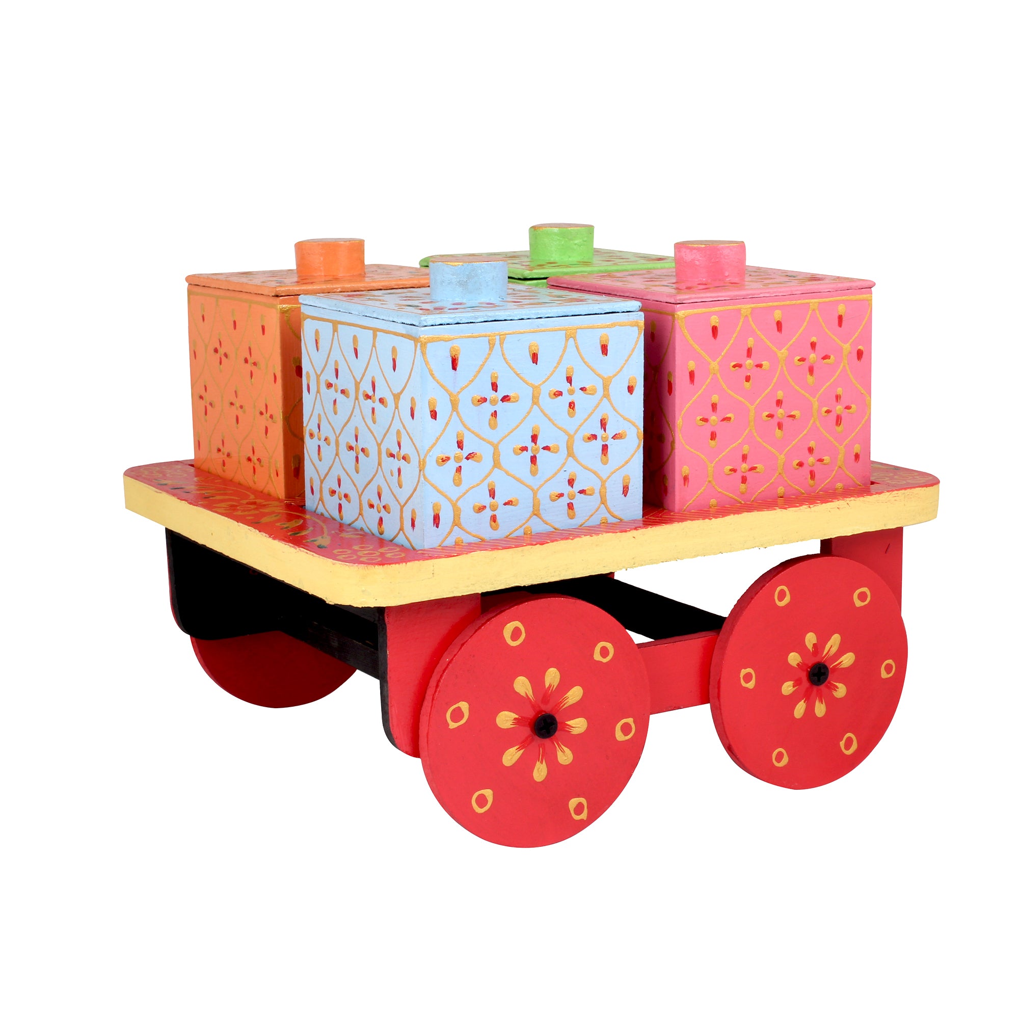 Dry Fruit Cart Shape With Trolley Cart