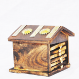 Wooden Beautiful Hut Design Tea Coffee Coaster Set Of 6