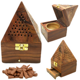 Wooden Dhoop Dani Stand Small Shape Box