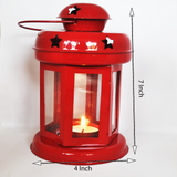 Metal Star Wall Hanging Candle Holder For Red