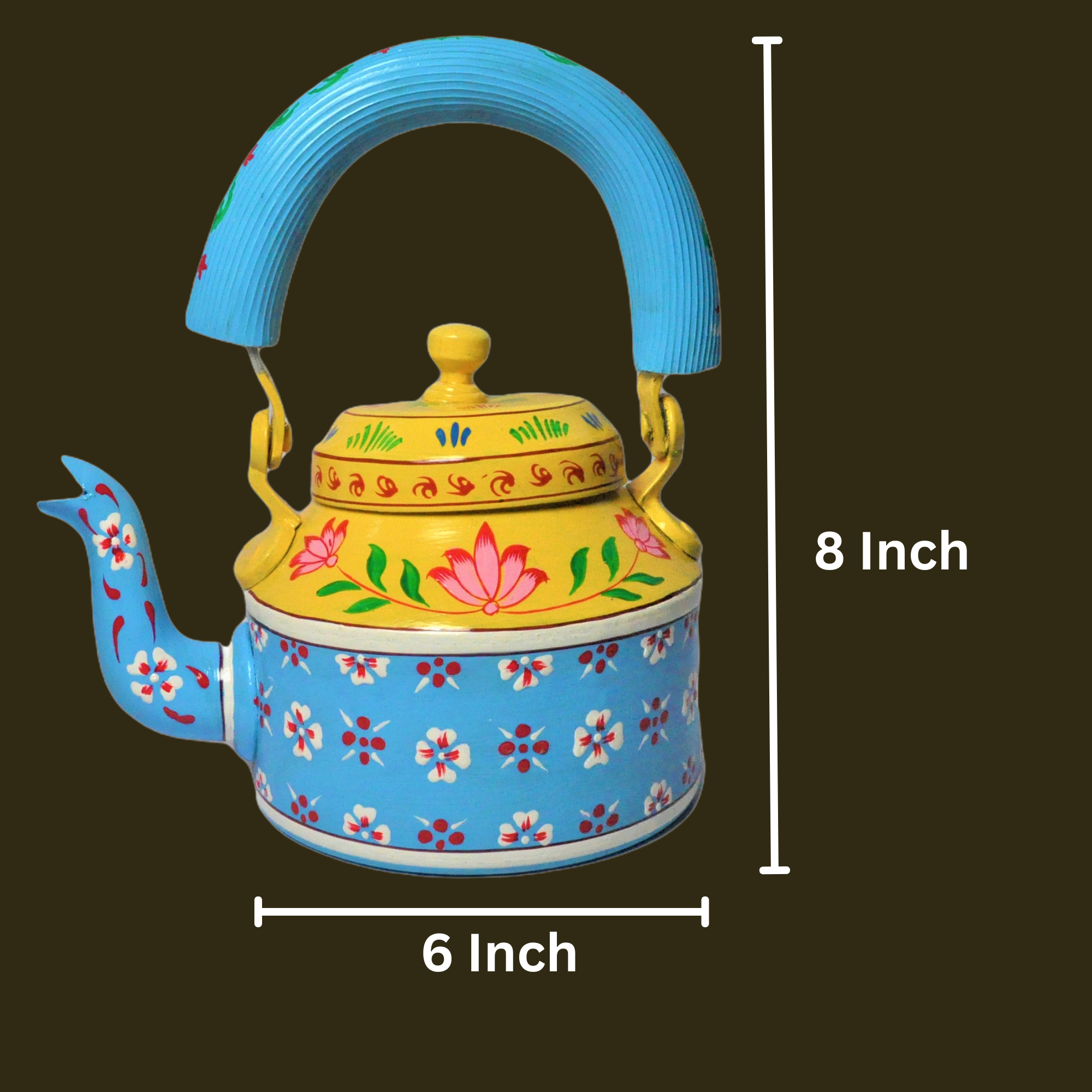 Hand Painted Aluminium Single Kettle