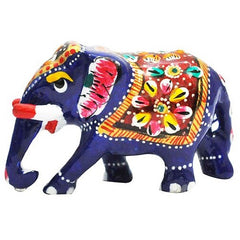 Beautiful Small Elephant Statue Trunk Down Showpiece - 1 Pair